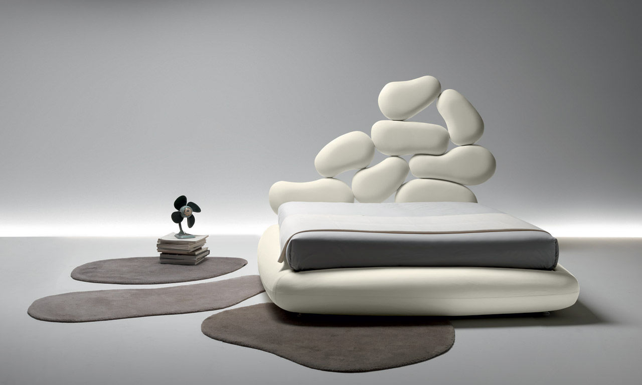 Letto matrimoniale con contenitore blu : letto a cassettone ...